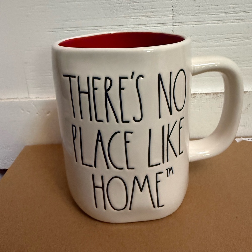 Rae Dunn White and Red Mug - There's No Place Like Home